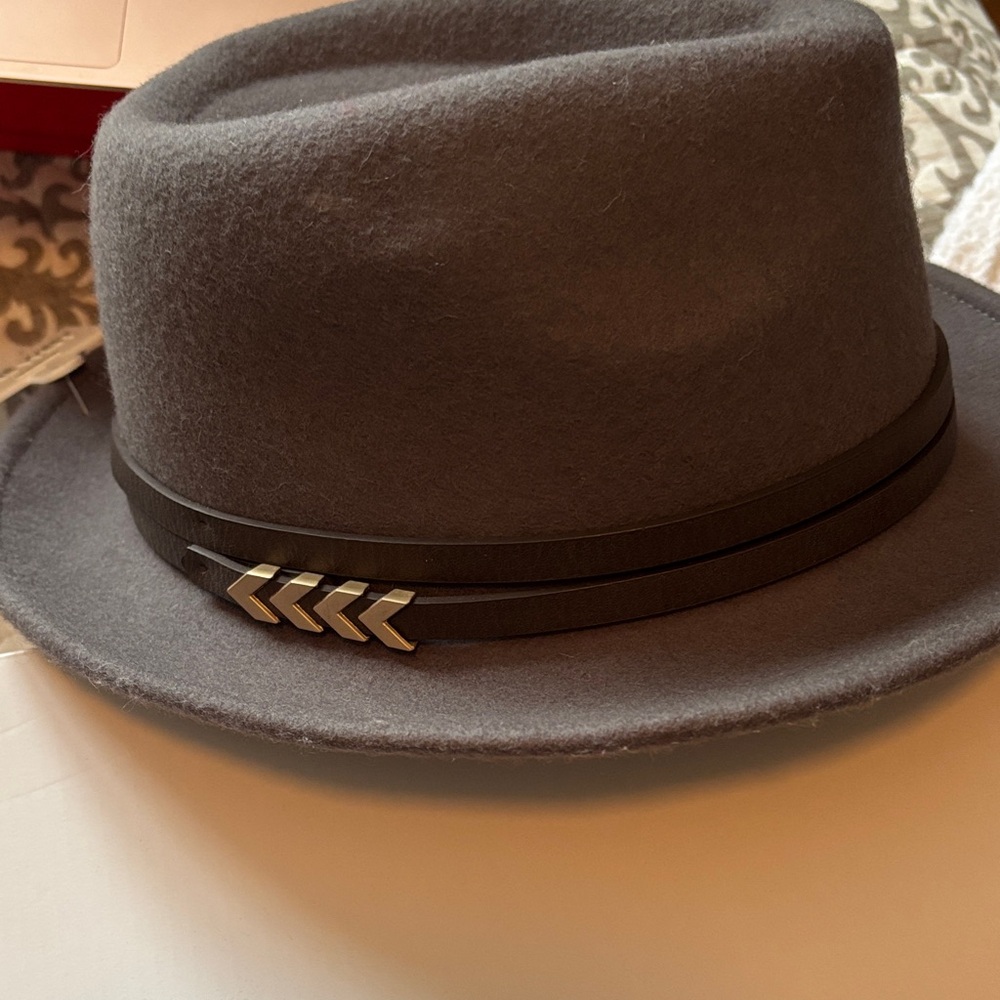 Nine West Gray Fedora Hat